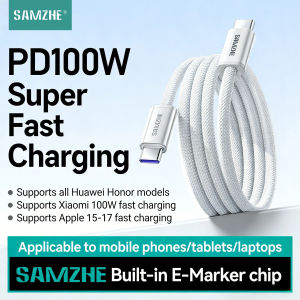 Samzhe | SAMZHE PD100W Fast Charge USB C Cable for iPhone 17 16 15 Type C to Type C Data Cord for Samsung Xiaomi MacBook Charge Cable