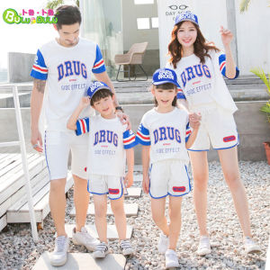 Family Matching Baseball Outfits Summer Sports Team Activities Children And Parents Clothing Sets Cotton Material Thin Model