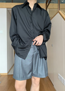 Fang Renyi Korean Coat Mens Summer Thin Long Sleeves Shirt Loose Easiest for Match Popular Leisure Shirt Youth