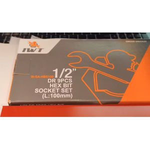 Hex bit Socket 9 pc (H3-14) iwt - Kunci sok L set DR 1/2 x 100 mm