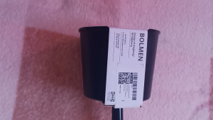 Sturdy Toilet brush/holder black white Ikea