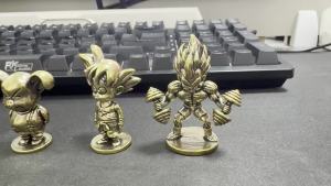 Takara Tomy | 4-7cm Creative Solid Brass Dragon Ball Anime Figurines Super Saiyan Vegeta Son Goku Master Roshi Metal Statue Desktop Decor