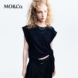 MO&Co. | Cotton Binding Short Sleeveless Loose H-shape Anti-peep Top