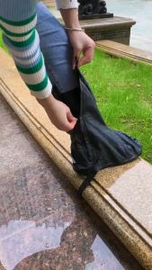 Thickened Waterproof Rain Boots Anti-Slip And Wear-Resistant Zipper Shoe Cover For Men And Women