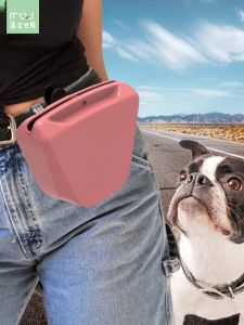 Silicone Dog Training Waist Bag Convenient Outdoor Feeding Bag Snack Bag Dog Treat Waist Pouch Pet Supplies Dog Training Equipment