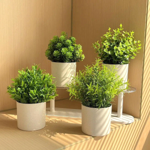  1PCS Artificial Potted Plant Scene Desktop Home Office Shelf Decor Tabletop Landscape Bonsai Wedding Room Party Accessories Vine