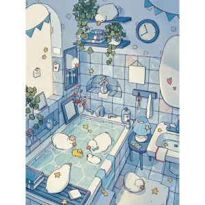 500/1000/1200/2000PCS Jigsaw Puzzle Duck Cartoon Animal Scene Art For Adults Great Weekend Relaxation And Family Fun