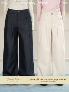 loveheynew | Quần Jeans Vintage Cao Waist Rộng Chân Thẳng