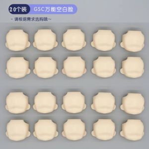 Blank Face GSC Ob11 Sticker Replacement Head for Dolls Mouthless Steamed Bun Face Baozi Universal Skin White Muscle Face
