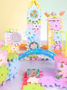 Big Building Blocks Kids Puzzle Toys Educational Set Gift Toys for Kids electric powered Blocks 81PCS