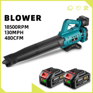 เครื่องมือเป่าทำความสะอาดฝุ่นใบไม้เครื่องเป่าใบไม้ไฟฟ้าไร้สายปรับความเร็วเครื่องเป่าลมได้สำหรับแบตเตอรี่ Makita 18V