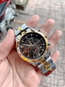 Đồng hồ nam hiệu OP 6 kim hoạt động máy pin Miyota Nhật size 42mm kính sapphire chống trầy chống nước tốt