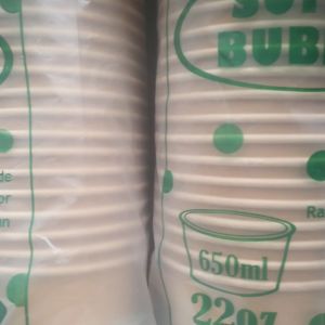 Paper Bowl Kraft 12172227 OZ merk Super Bubble/warna coklat/isi 25pcs/mangkok es / mangkok bakso / mangkok tahan panas