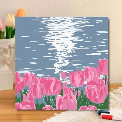 Modern Minimalist Digital Oil Painting DIY Stress Relief Coloring Cat Acrylic Art on Canvas Handmade Decoration Home Accessories
