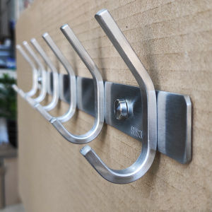 304 Stainless Steel Wall Mounted Clothes Hook Strong Hanging Garment Hook for Bathroom And Clothes Storage Hole Drilling Required