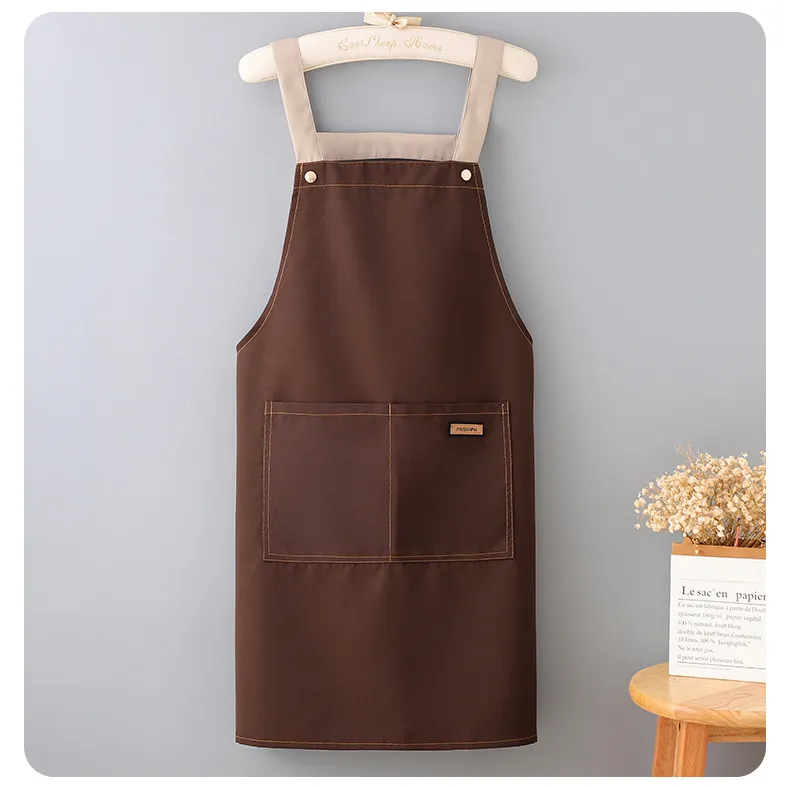 トップス papier Apron brown JIFANPAUL | Waterproof Oil-Resistant Kitchen Apron for Women