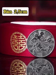 Cuộn Ruy Băng Chữ Bản Đỏ Trang Trí Tết 22 Mét NHIỀU SIZE QT2005