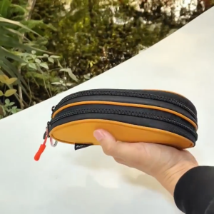 Virginex Glasses Storage Bag Double Layer Sunglasses Case with Hook Zipper Money Pouch Bag Storage Box Organizer Bag 钱包 眼镜盒 眼镜包