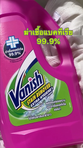 Vanish Liquid [แพ็ค12] ผลิตภัณฑ์ขจัดคราบ ชนิดน้ำ สูตรฆ่าเชื้อแบคทีเรีย99.9% สำหรับผ้าขาวและผ้าสี