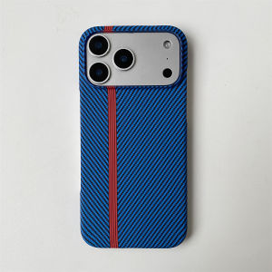 Carbon Fiber Kevlar Pattern Phone Case for IPhone 17 Air 16 15 14 Plus 13 12 11 Pro Max Business Shockproof Retro Leather Cover