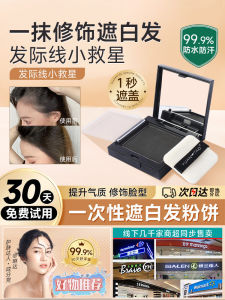 Plant-Based Hairline Powder Cover Grey Hair Fast Beauty Pen Hair Dyeing for Pregnant Women Disposable Hair Coloring Cake