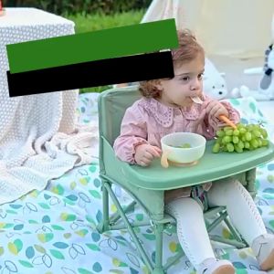 Portable Baby Feeding Chair Outdoor Camping Foldable High Booster Seat for Travel Eating Table