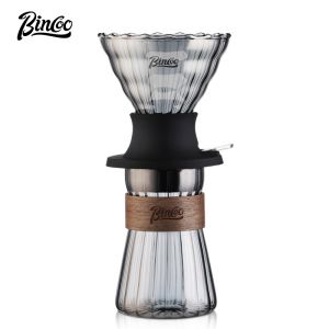 BINCOO ชุดที่ดริปกาแฟกาแฟชงด้วยมือถ้วยกรองหม้อแบ่งปันกาแฟดริปที่บ้านหม้อพร้อมตัวกรองกาแฟขนาด500มล.