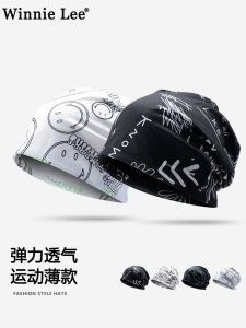 Winnie Lee Summer Thin Headscarf Pile Heap Cap Men Ice Silk Sports Pullover Confinement Cap Women Spring & Fall Beanie Hat