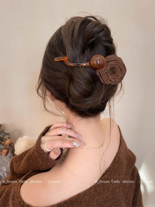 กิ๊บติดผมรูปดอกกุหลาบแห้งสไตล์เกาหลี ทรงกลม เครื่องประดับผมสำหรับผู้หญิง สไตล์ไฮเอนด์ ใหม่ 2025 กิ๊บติดผมสำหรับผู้หญิง