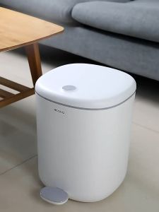 Ecoco Nordic Pedal Waste Bin Dust Dustbin Household Step-On Soft Closing Garbage Sealed Lid/Large Capacity 11L/Local Stock