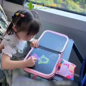 (Loại 10 Trang 6 Bút) Đồ Chơi Sách Vẽ Tô Màu Tự Xóa graffiti Cho Bé Chất Liệu PP Bọc Vải Có Kèm Giấy Lau Xương Rồng Nhỏ