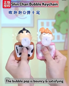 Shinchan Bubble Pop Squeeze Keychain Cute Bag Charm Backpack Accessory