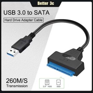 Dual USB 3.0 to SATA Cable Plug and Play 2.5/3.5 Inch External HDD SDD Hard Disk Adapter Cable Mini Portable Hard Drive Converter Adapter Cable For PC Computer