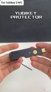 YubiKey Case CNC Aluminum Alloy Cover for Yubikey 5 NFC Anti Bend Shield Scratch Proof with Keychain Hole (for USB A end)