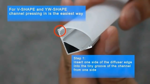 1 meter per piece Shape U/YW/V LED Aluminum Profile Flush Mount White and Black led Channel System LED for Strip Lights