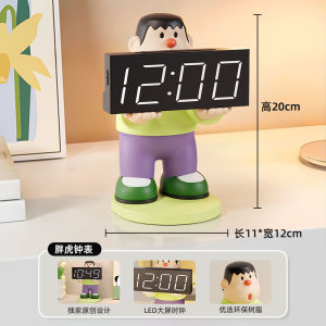 Creative Desktop Clocks Living Room Decorative Accessories Time Display Tabletop Alarm Clock Birthday Gifts Resin Craft