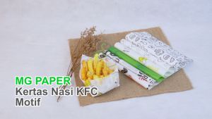 [1 PACK] Kertas Nasi Motif 30x30 Paper Wrap Isi 100 Pcs Printing Laminasi Kertas Nasi KFC MG Paper Laminasi