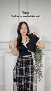 Onefashionmall BH Import Wanita Dewasa Atasan Tanktop BRA Wanita Model Bawah Jaring Pakaian Dalam BH Sport Yoga Olahraga BR091