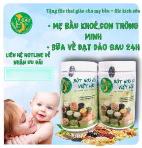 Bột ngũ cốc Việt Lộc giúp lợi sữa tốt cho sữa mẹ ngũ cốc bầu - Ngũ cốc dinh dưỡng lợi sữa hộp 500g