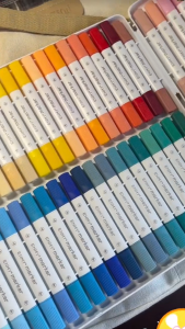 ENMY Dual Tip Acrylic Marker Pen Drawing Colouring Painting 12/24/36/48/60/80 Color Waterproof Maker Pen