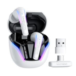 ONIKUMA T27 Wireless Earphones 2.4GHz Dual Mode Earbuds Low Latency Gaming Headset With Charging Box Touch Control Headsets RGB