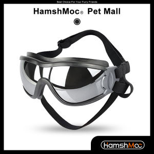 HamshMoc Dog Goggles UV Protection Windproof Pet Sunglasses Eye Wear Protection Sunproof Rainproof with Adjustable Strap for Medium Large Dog