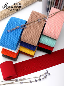 ยางยืดเอวสูงทรงเข้ารูป ยางยืดแบบแบนหนา รัดเอวด้ายสีสันสดใส อุปกรณ์เสริมสำหรับเสื้อผ้า DIY สำหรับบ้าน