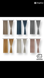 Socone Makapal Plain for Window Bedroom and Living Room Curtain Door Curtain Rod-pocket drapes no Rings 54x84"