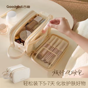 Goodi 2024 Luxury Travelกระเป๋าแต่งหน้ากันน้ําแบบพกพากระเป๋าผู้หญิงขนาดใหญ่ความจุรูปสี่เหลี่ยมผืนผ้า