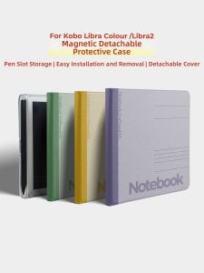 twosheep | Magnetic Separation Protective Case for Kobo Libra Colour Libra2 with Stylus Storage and Folding Stand