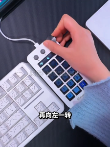 Mirabox N1 Macropad Roller Stream Dock Slim Deck LCD Keys Button USB Type-C Tactile Control Apps Customizable Controller