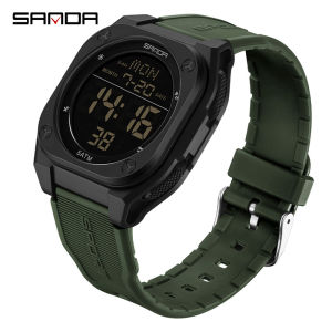 SANDA Watch For Man Original Multi-Function Dual-Display Sports Watch 8 Colors/HD Luminous/Dual Time/Snooze Alarm/Stopwatch/Calendar/5ATM Waterproof/Boyfriend Gift