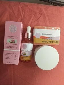 Whitening Cream Serum with Kojic Acid and Collagen Mask