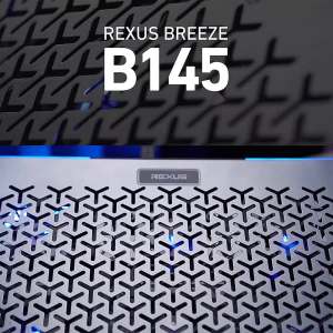 Rexus B145 Breeze Cooling Pad Multifungsi RGB Aluminium Case Material with Phone Holder